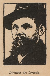 Direttore del giornale sovietico Izvestia (litografia)