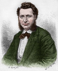 Scoperta del Canada: Ritratto di Louis Riel (1844-1885), politico canadese e difensore del popolo Métis. da French School