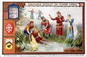 Scoperta del corpo di Federico Barbarossa nel fiume Selef da French School