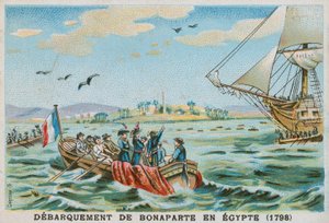 Sbarco di Napoleone in Egitto, 1798 da French School