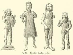 Divinità, figurine in ferro da French School