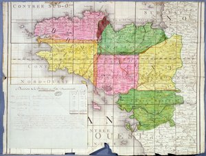Divisione della Bretagna in sei dipartimenti, c.1789-90