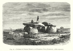 Dolmen di Pennou Kreach, a Plouneour Trez, Finistère, corridoio coperto