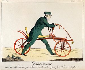 Draisienne, antenato della bicicletta, 1820