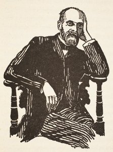 Durkheim, copia di Boris Mestchersky, illustrazione da Histoire de la Nation Francaise, Sciences, Volumi I & II, di Gabriel Hanotaux, 1924 da French School