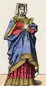 Dinastia capetingia: Ritratto di Bianca di Castiglia. da French School