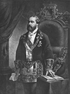 Edoardo (1841-1910) Principe di Galles, poi Edoardo VII, come Gran Maestro della Massoneria, 1884 da French School