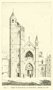 Chiesa di Saint-Paul, rue Saint-Paul, demolita nel 1796 da French School