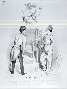 Elettricità, caricatura della rivoluzione del 1848 da French School