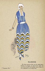 Elienne, da Toujours Chic, ed. 1921-22 (stampa a stencil) da French School