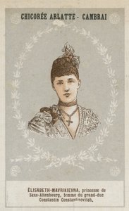 Elisabeth-Mavrikievna, principessa di Sassonia-Altenburg, moglie del granduca Costantino Costantinovich da French School