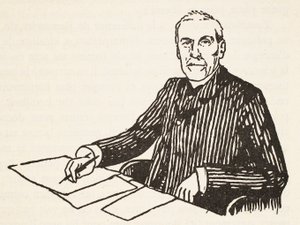 Emile Boutroux, copia di Boris Mestchersky, illustrazione da Histoire de la Nation Francaise, Sciences, Volumi I & II, di Gabriel Hanotaux, 1924 da French School