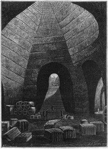 Ingresso nelle cantine della casa di Champagne Theophile Roederer fondata a Reims nel 1864 da French School