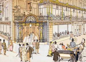 Ingresso del ristorante Le Maire a Parigi, c.1895 da French School