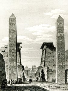Ingresso al Tempio di Luxor, da Voyage dans la Basse et dans la Haute-Egypte di Dominique Vivant Denon (1747-1825) 1802 da French School