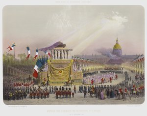 Entrata dei Cendri di Napoleone 1er a Parigi, il 15 dicembre 1840 (litografia a colori)