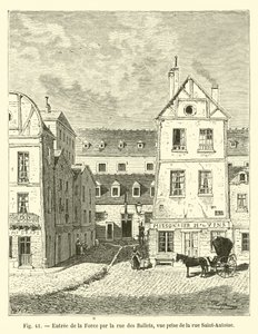 Ingresso della Force da rue des Ballets, vista da rue Saint-Antoine da French School
