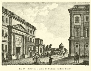 Ingresso della casa dei Feuillants, rue Saint-Honoré da French School