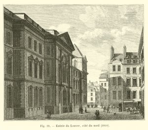 Ingresso del Louvre, lato nord, 1810 da French School