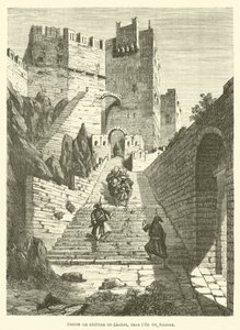 Ingresso del castello di Lindos, nell