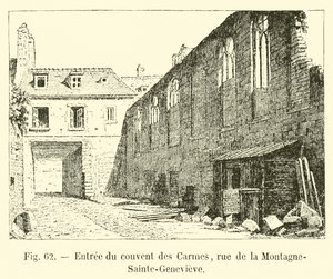 Ingresso del convento dei Carmelitani, rue de la Montagne-Sainte-Genevieve