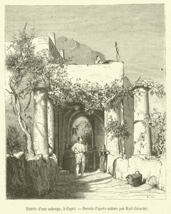 Ingresso di una locanda, a Capri da French School