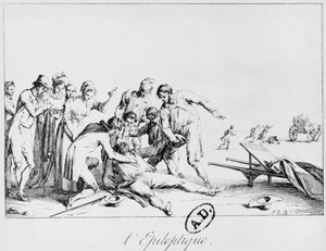 Attacco epilettico in strada, c.1800