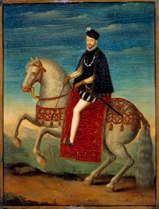 Ritratto equestre di Carlo IX (1550 - 1574). Dipinto anonimo della scuola francese