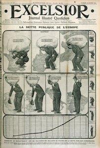 Debito pubblico europeo, copertina della rivista Excelsior, 23 gennaio 1914 da French School
