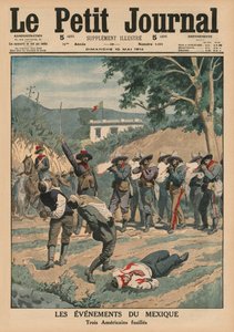 Eventi del Messico, fucilazione di tre americani, illustrazione di copertina da 