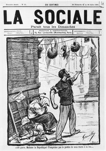 Sfratto, copertina di La Sociale, 21-28 luglio 1895 da French School