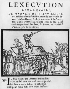 Esecuzione della Marchesa de Brinvilliers, 1676 da French School