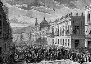 Spedizione del Messico (1861-1867): ingresso del generale Francois Achille Bazaine da French School