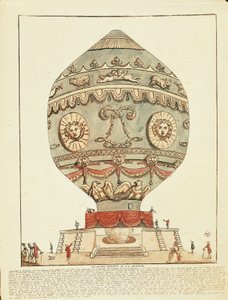 Esperimento dei fratelli Montgolfier con la mongolfiera al Castello di La Muette, 21 novembre da French School