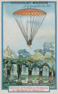 Esperimenti con il paracadute al Parc Monceau di Andre-Jacques Garnerin (22 ottobre 1797) da French School