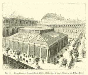 Esposizione delle Belle Arti del 1850 a 1852, nel cortile d
