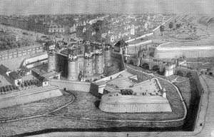 Veduta esterna della Bastiglia a Parigi nel 1650 da French School