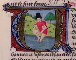 F.27v Sanguisuga, da Traité de Médecine di Aldebrande de Florence, 1356 da French School