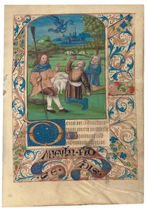 F. 37 Annunciazione ai pastori, c.1480 da French School