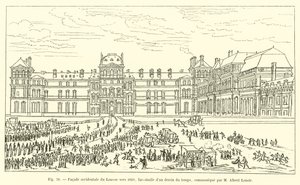 Facciata occidentale del Louvre verso il 1660, fac-simile di un disegno del tempo, comunicato da M Albert Lenoir