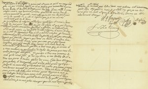 Facsimile del testamento di Maria Antonietta da French School