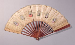 Ventaglio raffigurante personaggi coinvolti nell