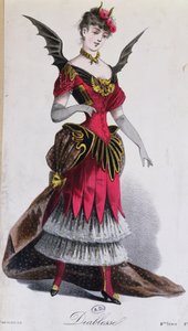 Costume di carnevale per un diavolo femminile, da L