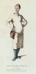 La Farsa dei Due Calzolai (incisione colorata) da French School