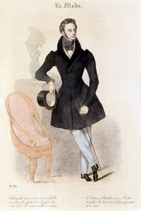 Moda maschile nel 1829 - in "Les Modes" da French School