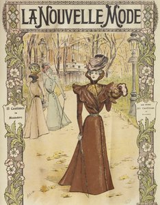 Tavola di moda, illustrazione di copertina da La Nouvelle Mode, 12 dicembre 1897 da French School