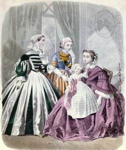 Tavola di moda da Le Monde Elegant 1859 da French School