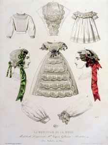 Tavola di moda da Le Moniteur de la Mode, 1854 da French School