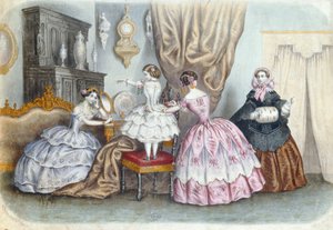 Tavola di moda, da La Mode Illustrée, c.1860 da French School