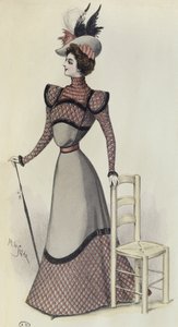 Tavola di moda, illustrazione da La Nouvelle Mode, 1897 da French School